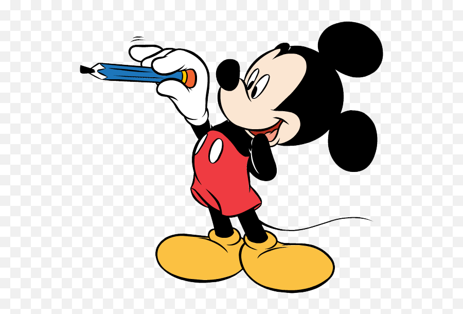 Mickey Mouse Clipart 2 - Clipartix Mickey Mouse With Pencil Png,Mickey Mouse Ears Png