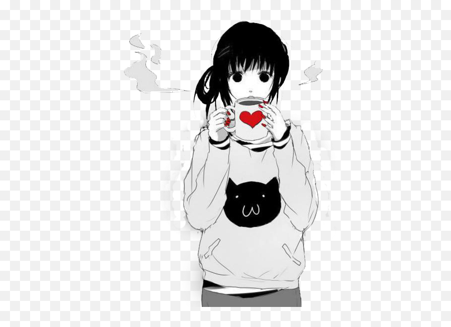 Cool Anime Png - Anime Girl With Hot Chocolate,Cool Png Images - free  transparent png images 