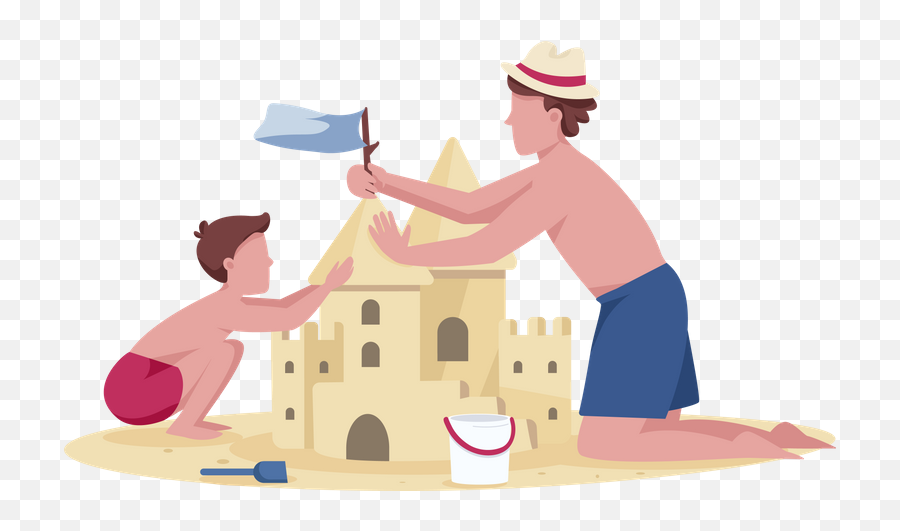 Premium Sandcastle 3d Illustration Download In Png Obj Or - Cartoon Bulid Sand Castle,Sand Castle Icon