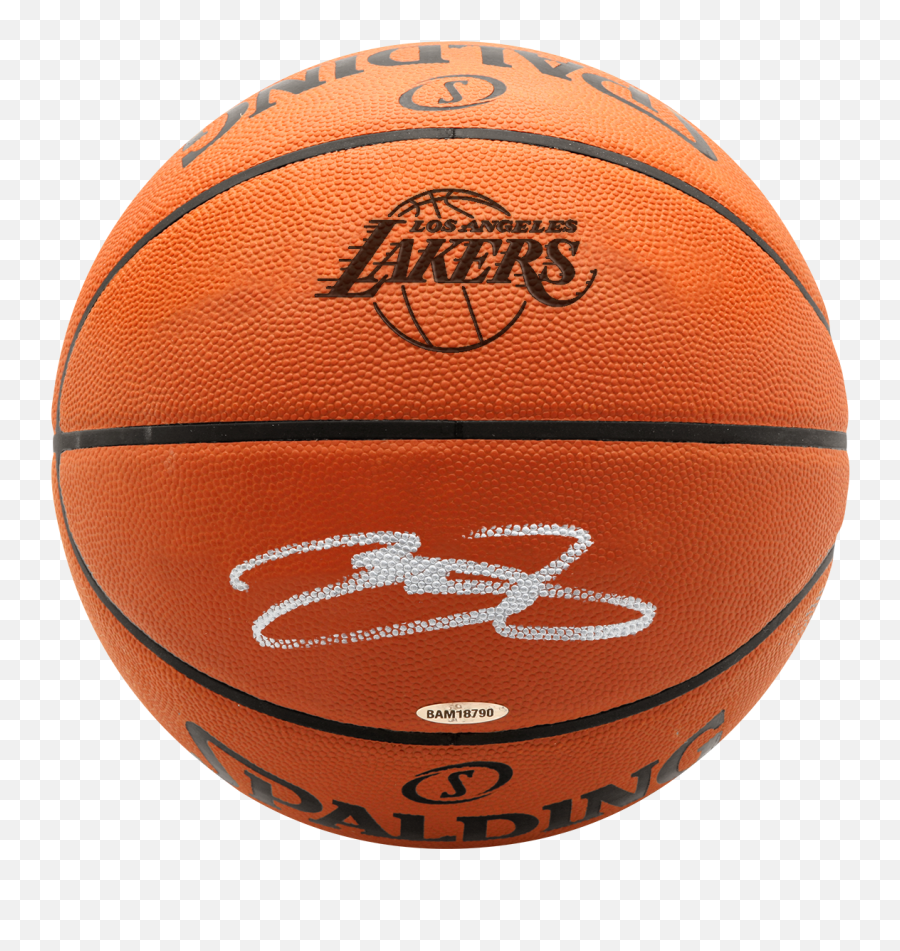 Lebron James Autographed Los Angeles Lakers Nba Game Authentic Basketball Uda - Lebron James Autograph Png,Lebron James Transparent