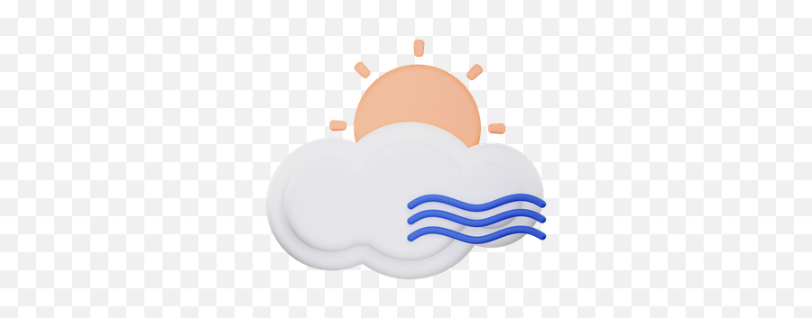 Cloudy Icon - Download In Colored Outline Style Png,Mostly Cloudy Icon