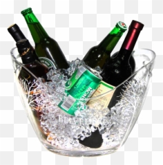 Plastic Ice Bucket Beer - Wine Bottle Png,Beer Bucket Png