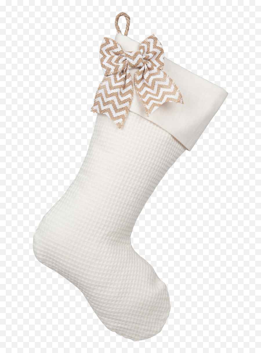 Christmas Stocking With Burlap Accents - Sock Png,Christmas Stockings Png
