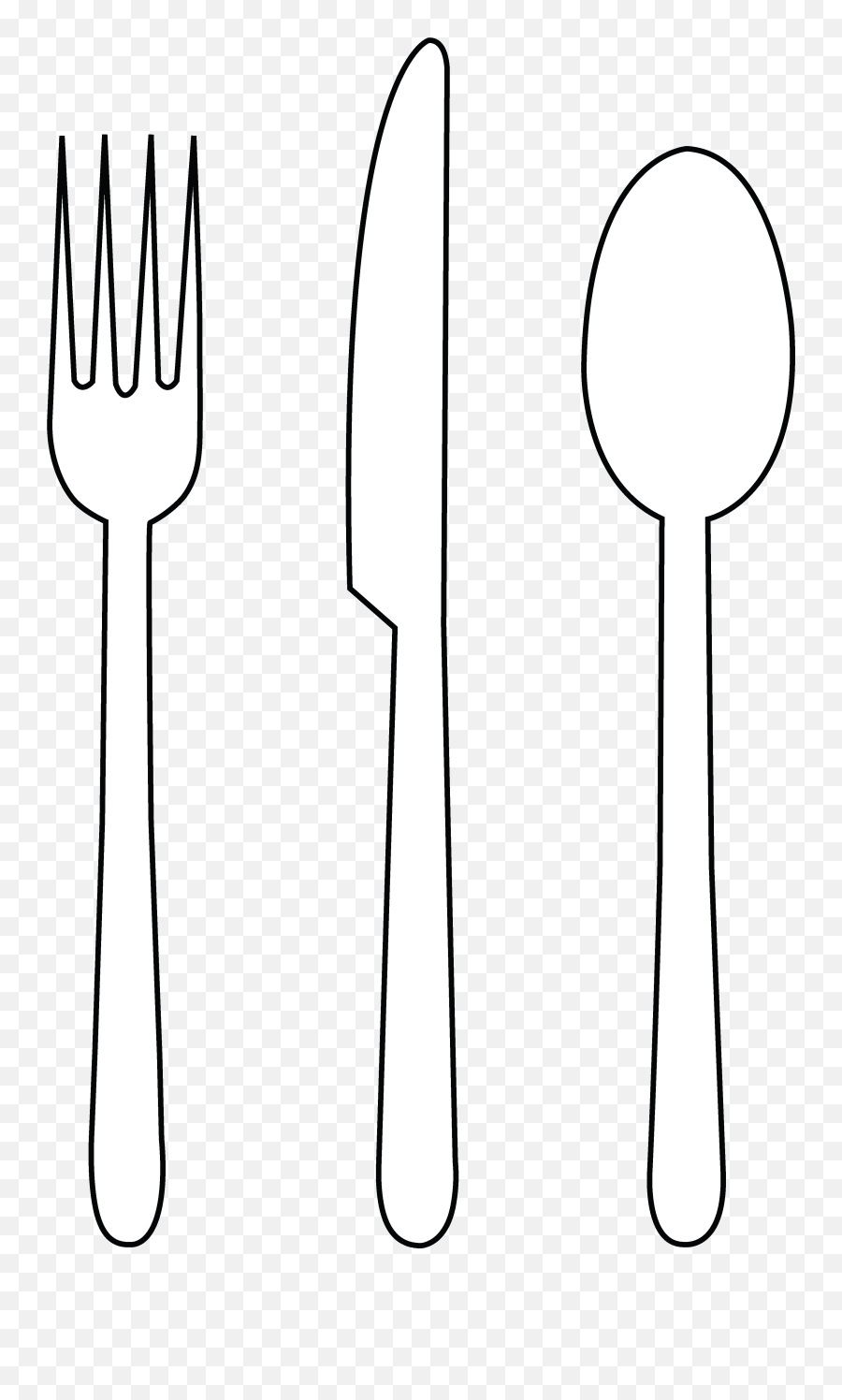 Png Black And White Transpare - Fork And Knife Clipart White,Fork Png