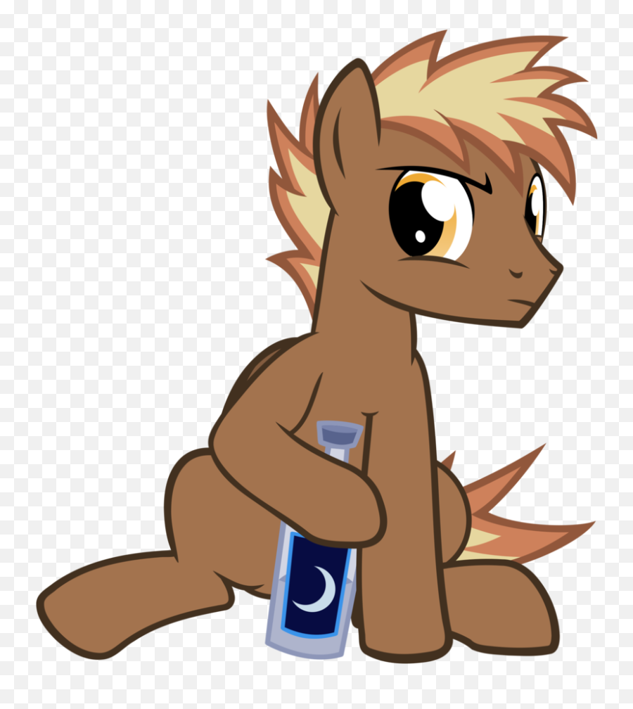 The Smiling Pony Bottle Crescent Moon - Cartoon Png,Eye Glare Png