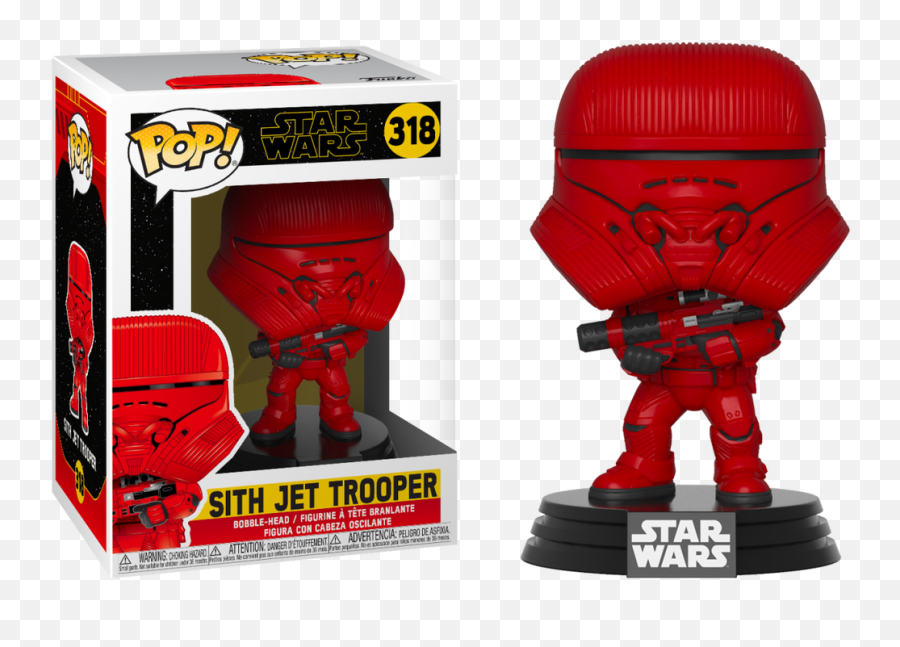 Funko Pop Star Wars The Rise Of Skywalker Sith Jet Trooper 318 - Funko Pop Star Wars Sith Jet Trooper Png,Sith Png