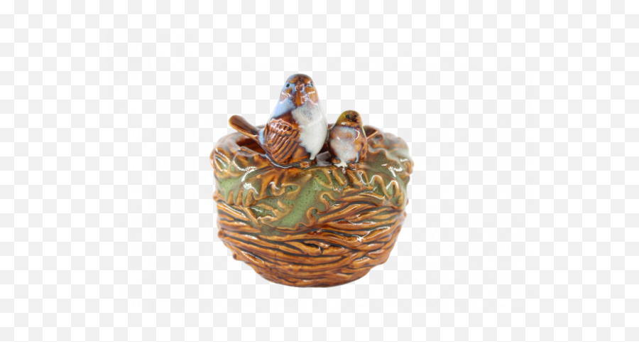 Ceramic Bird Nest Flower Pot Decoration Png