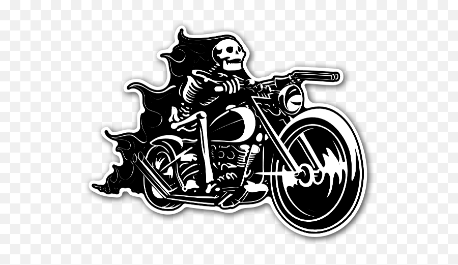 Skull Bike Rider - Stickerapp Skull Motorcycle Png,Bike Rider Png