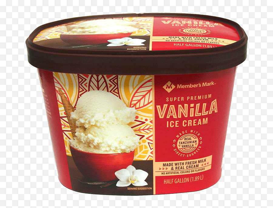 Memberu0027s Mark Super Premium Vanilla Ice Cream 64 Oz U2022 Thirstyrun - Members Mark Vanilla Ice Cream Png,Vanilla Ice Cream Png