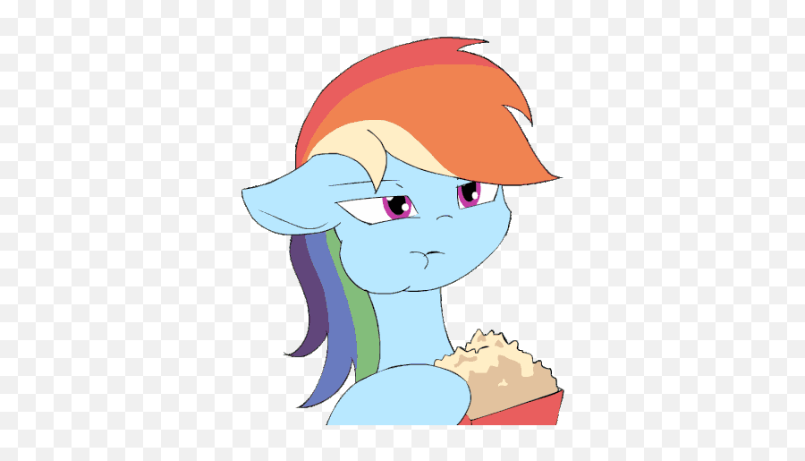 Rainbow Dash Popcorn Gif - Rainbowdash Popcorn Eating Discover U0026 Share Gifs Mlp Rainbow Dash Eating Popcorn Gif Png,Rainbow Dash Transparent