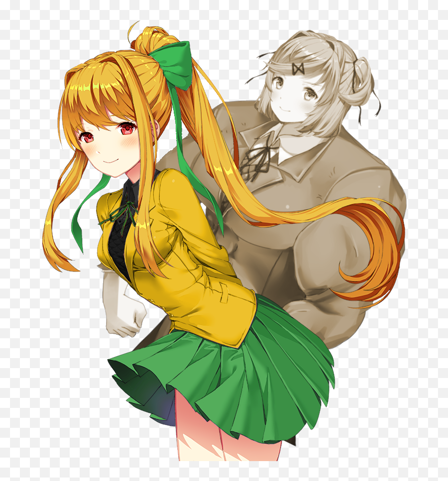Wasnt Sure If I Should Post This Here - Doki Doki Monika Lean Png,Dio Hair Png