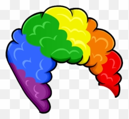 Rainbo Clown Wig Cutouts - Transparent Background png