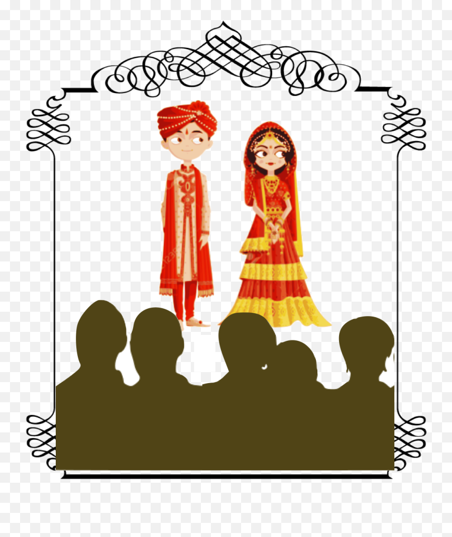 Download Arranged Marriages - Cartoon Indian Wedding Couple Bengali Bride  And Groom Clipart Png,Wedding Couple Png - free transparent png images -  