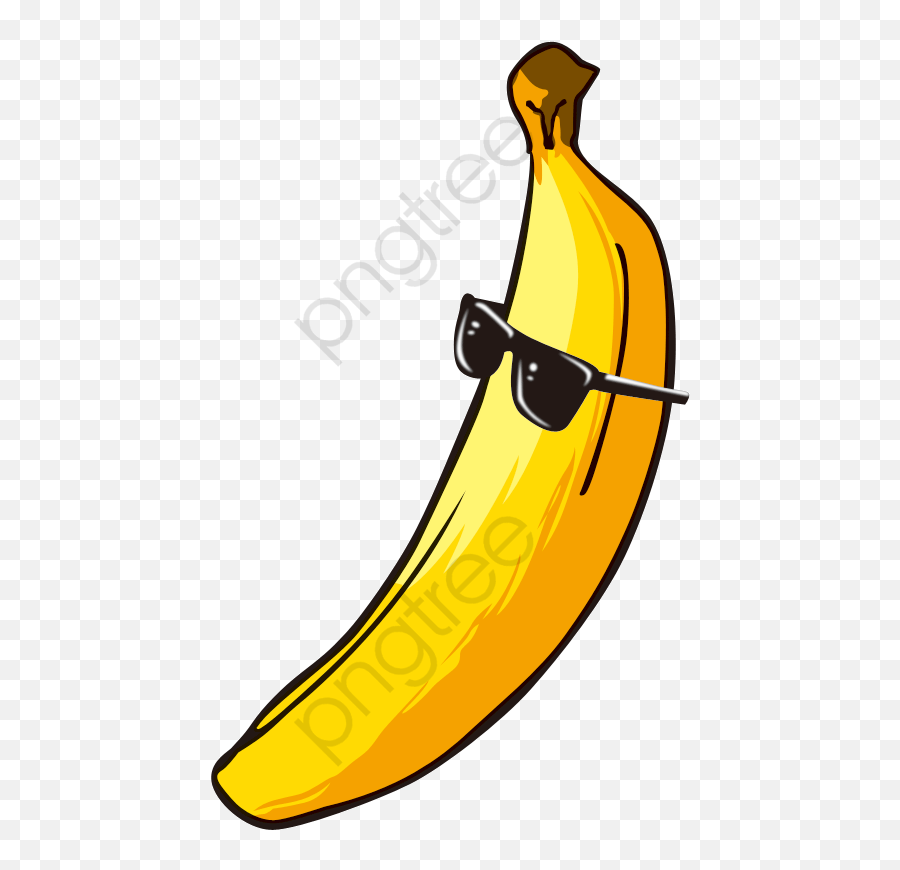 Banana Png Clipart - Cartoon Banana With Sunglasses Banana With Sunglasses Cartoon,Banana Png