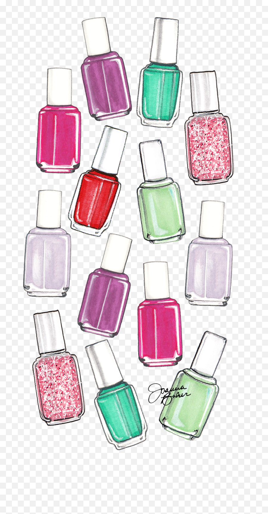 Iphone 8 Plus Case - Nail Polish Fashion Illustration By Nail Polish Cartoon Design Png,Nail Transparent Background