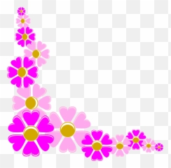 Flower Frame Png - Clipartsco Corner Design Colour