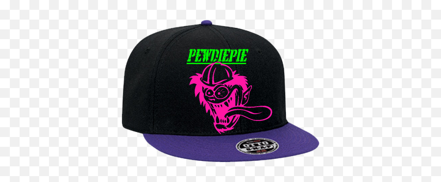 Pewdiepie Wool Blend Snapback Flat Bill Hat - Ratchet And Clank Hat Png,Pewdiepie Face Png