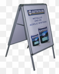All Banners Stands Other Displays Brand - Visibilitysolutions Triangle Poster Stand Banner Png,Stand Png