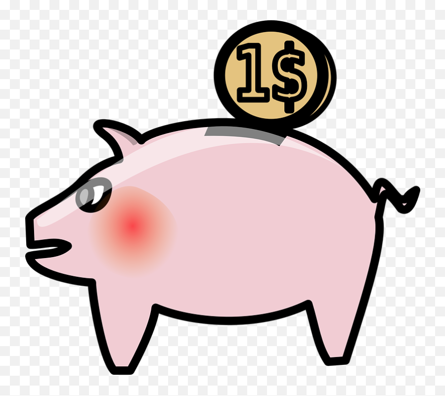 Piggy Bank Save Money - Free Vector Graphic On Pixabay Save Money Clipart Png Png,Save Money Png