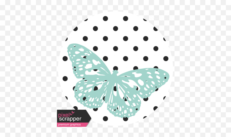 Seriously Butterflies Elements - Circle 10 Graphic By Marisa Girly Png,White Polka Dots Transparent Background