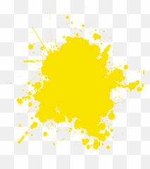 Yellow Paint Splatter Transparent - Avee Player Template White png