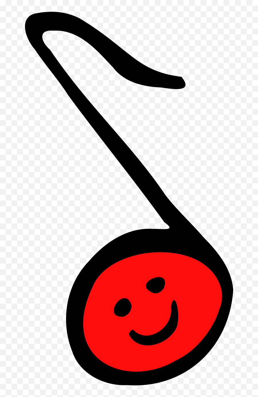 Happy Eighth Note Clipart - Happy Music Note Png,Eighth Note Png