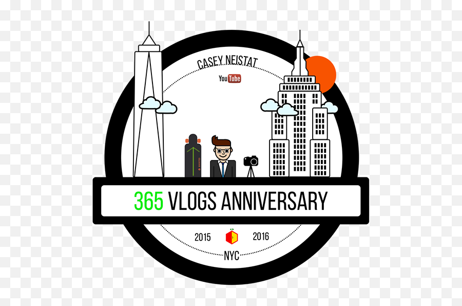 Download 365 Vlogs Anniversary Casey - Vertical Png,Casey Neistat Png