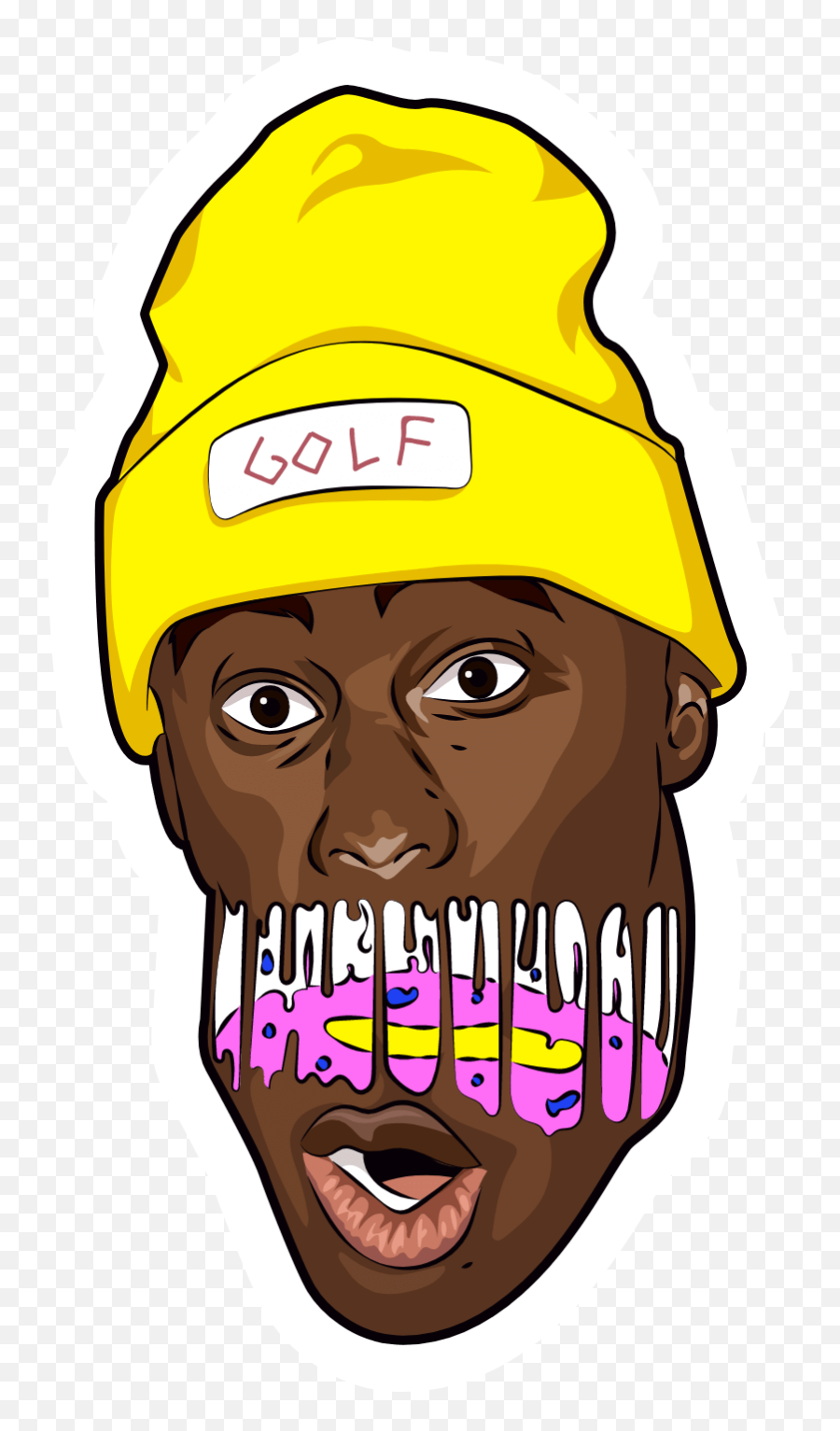 Tyler The Creator Drip Face - Tyler The Creator Sticker Art Png,Rapper Icon