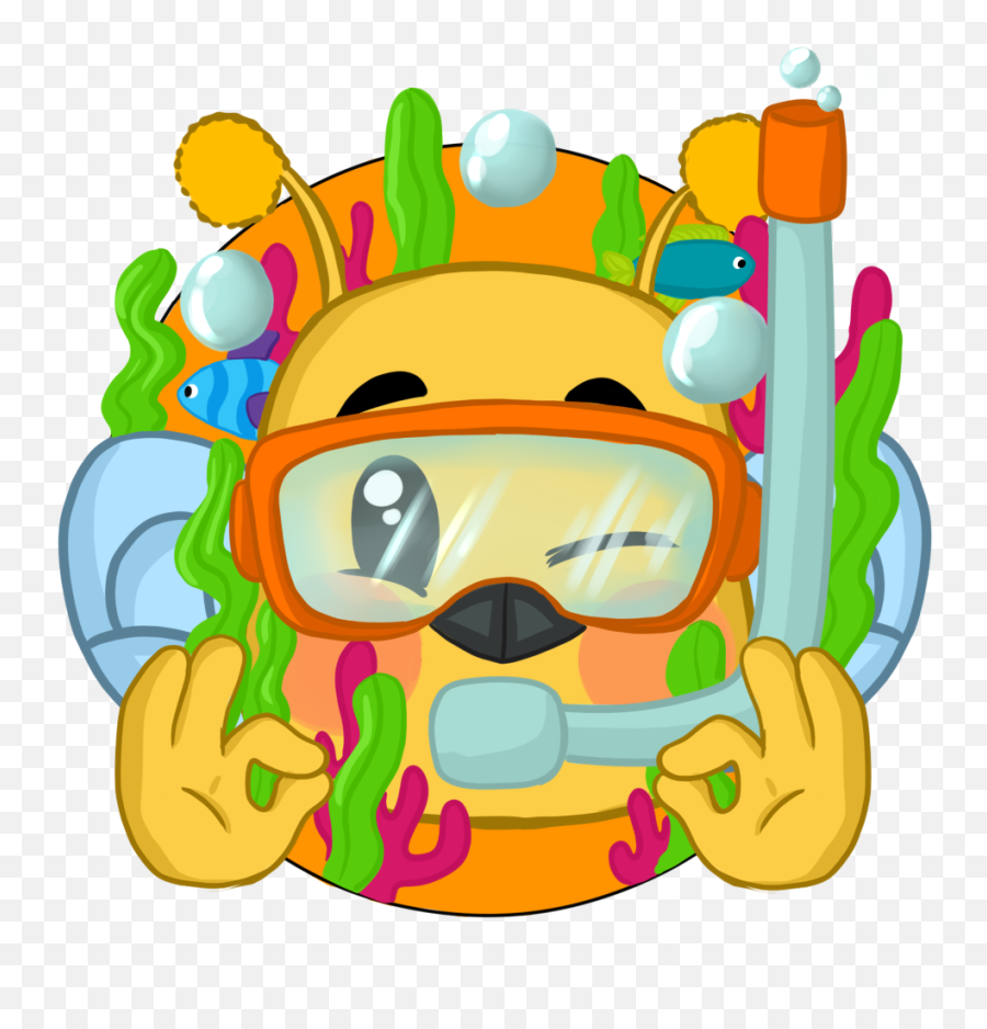 Scuba Bee Gel Mouse Pad Zazzlecom Cute Character - Clip Art Png,Bee Emoji Png