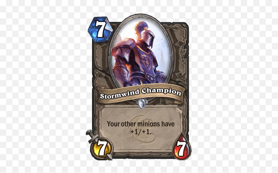 Stormwind Champion - Neutral Card Hearthstone Icy Veins Chicken Hearthstone Card Png,Varian Wrynn Overwatch Icon
