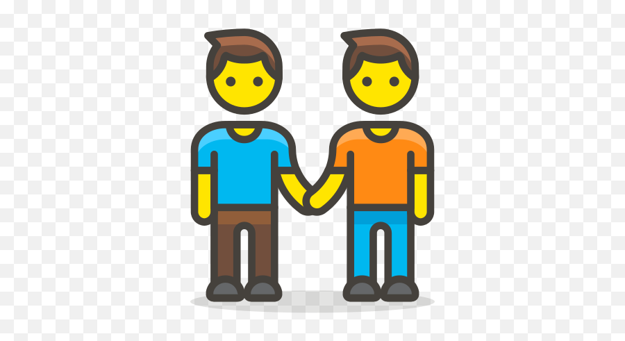 Two Men Holding Hands Free Icon Of - Two People Png Cartoon,Two Hands Icon
