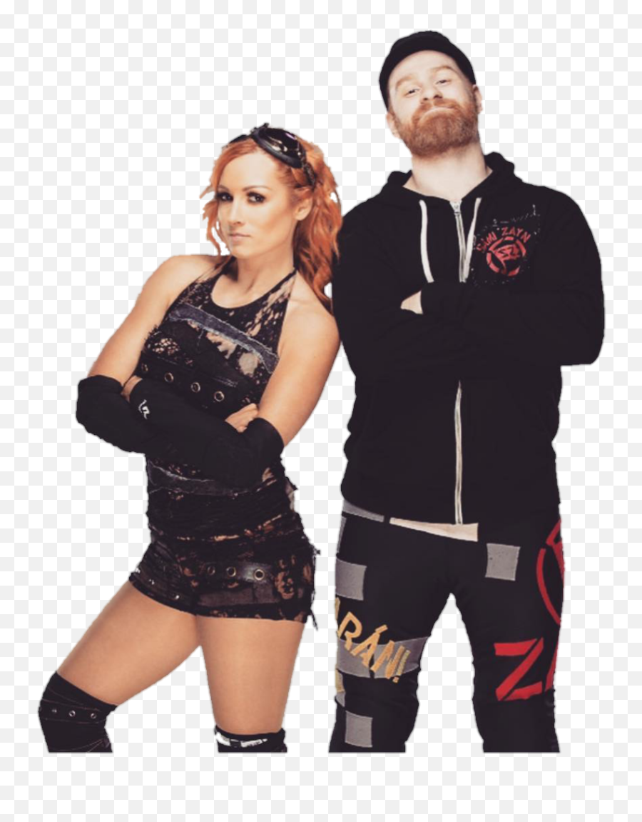 Beckylynch Samizayn Wwe Mixedtag - Full Body Wwe Becky Lynch Png,Sami Zayn Png