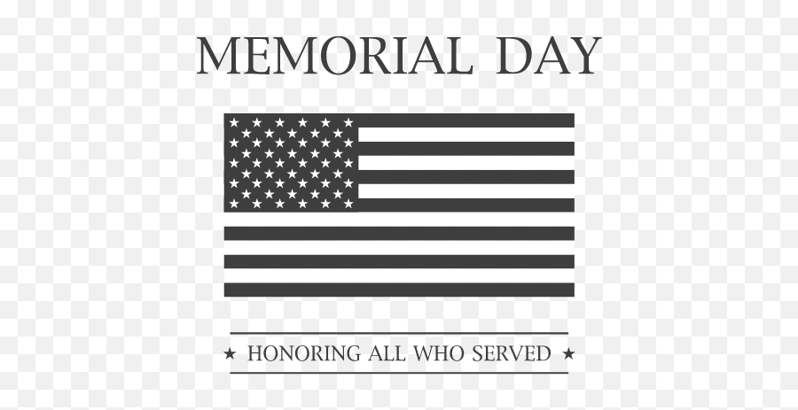 Free Black And White Memorial Day Clip Art 2021 Transparent - Bandera De Estados Unidos Vectores Png,Memorial Day Icon
