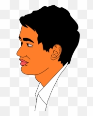 Male Profile Icon Transparent Background - Clip Art Library Side Profile Man Cartoon Png