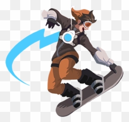 Snowboarding Jumping Png Photos - Overwatch Graffiti Tracer Render,Tracer Png