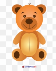 Teddy Bear Cartoon Symbol Vector Image - free Happy Day Vector png