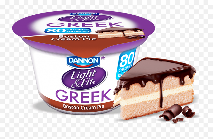 Download Boston Cream Pie Greek Yogurt - Light U0026 Fit Yogurt Dannon Light And Fit Greek Yogurt Png,Yogurt Png
