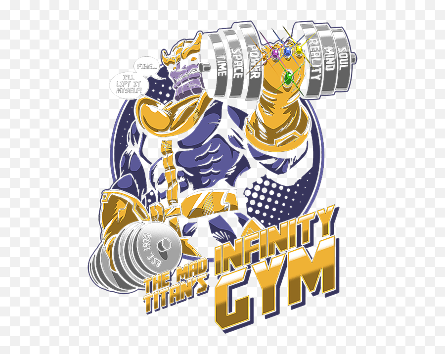 Thanos Comics Gym Workout Greeting Card - Thanos Gym Png,Thanos Head Transparent