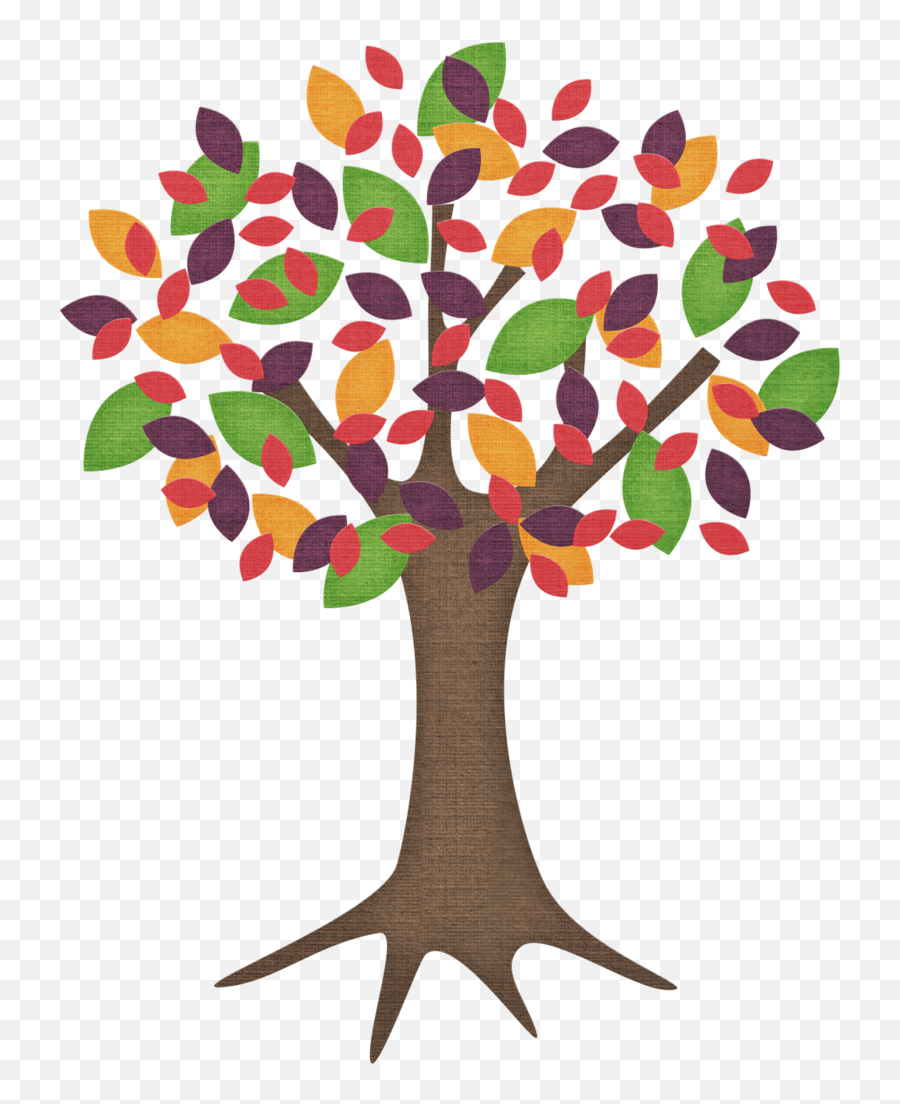 Cartoon Trees With Colored Leaves - 782x1024 Png Clipart Dibujos De Arboles Png,Cartoon Tree Png