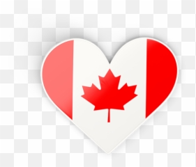 Heart Sticker - Canada Flag Png
