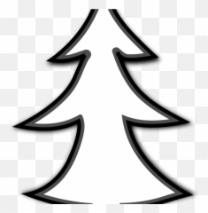 Download Hd Tree Clipart Outline Art - Transparent Background Christmas Png