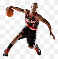 Damian Lillard Fast Dribbling - Basketball Players Silhouette Png,Damian Lillard Png