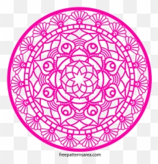 Printable Circle Mandala Silhouette Vector Design - Pattern png