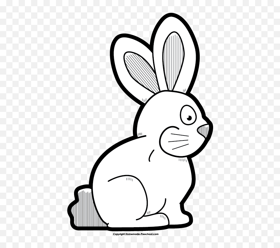 Chocolate Rabbit Cliparts Free Download Clip Art - Rabbit Clipart Black And White Png,Rabbit Clipart Png