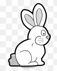 Chocolate Rabbit Cliparts Free Download Art - Black And White Png