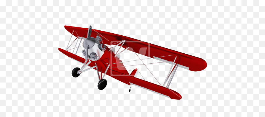 Red Old Biplane Png - Old Plane Transparent Background,Bucket Transparent Background