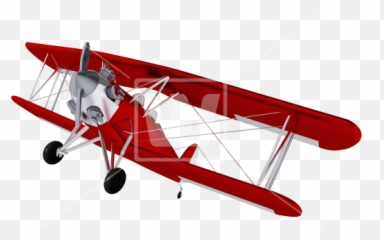 Red Old Biplane Png - Old Plane Transparent Background,Bucket Transparent Background