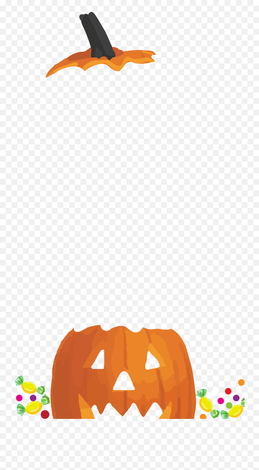 Download Hd Split Pumpkin Halloween Snapchat Filter - Halloween Snapchat Geofilter Png,Snapchat Ghost Transparent
