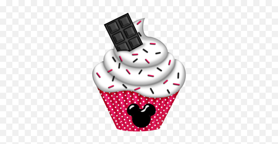 Disney Mickey Mouse Cupcake Clip Art Cupcakes - Mickey Mouse Cupcake Clipart Png,Cupcake Clipart Png