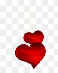 Hanging Hearts Png Clipart - Transparent Background